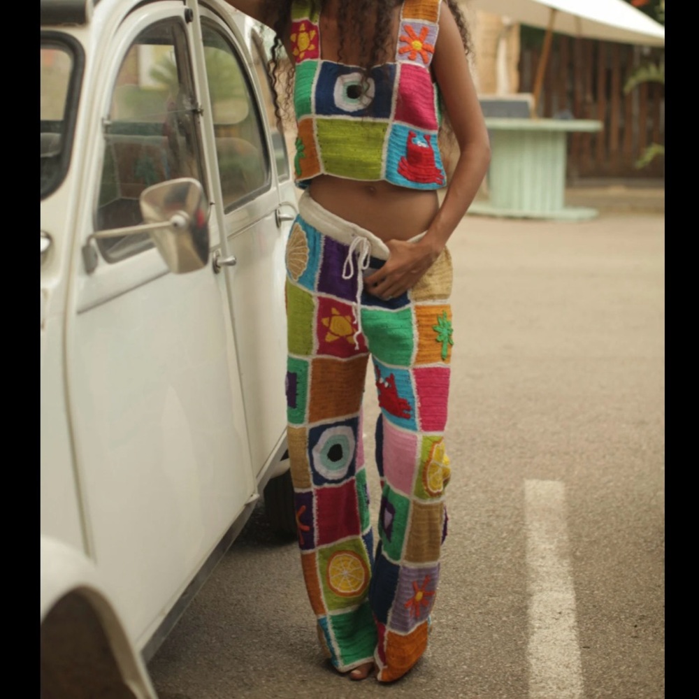 COPY - pítusa Pitusa Crochet Patchwork Pants